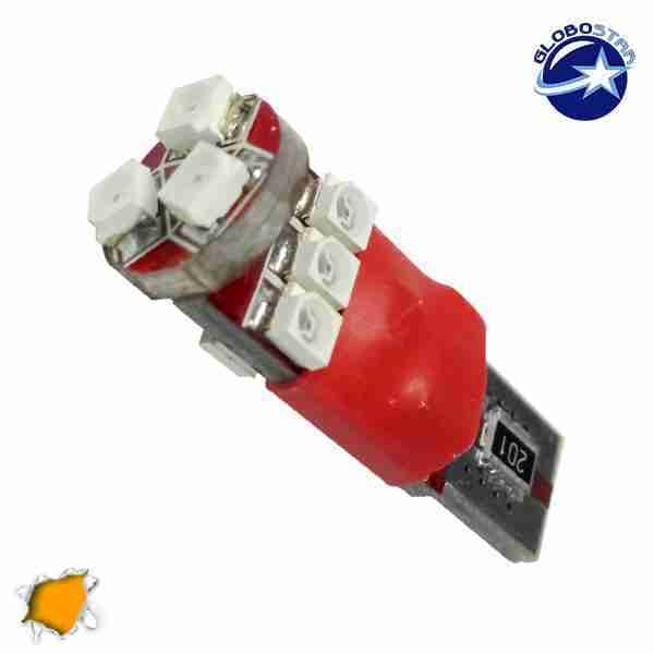 3f7ced Globostar T10 canbus 9 smd 1210 orange