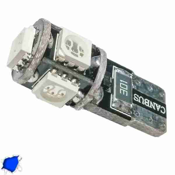 7cdc20 T10 canbus 5 smd 5050 blue